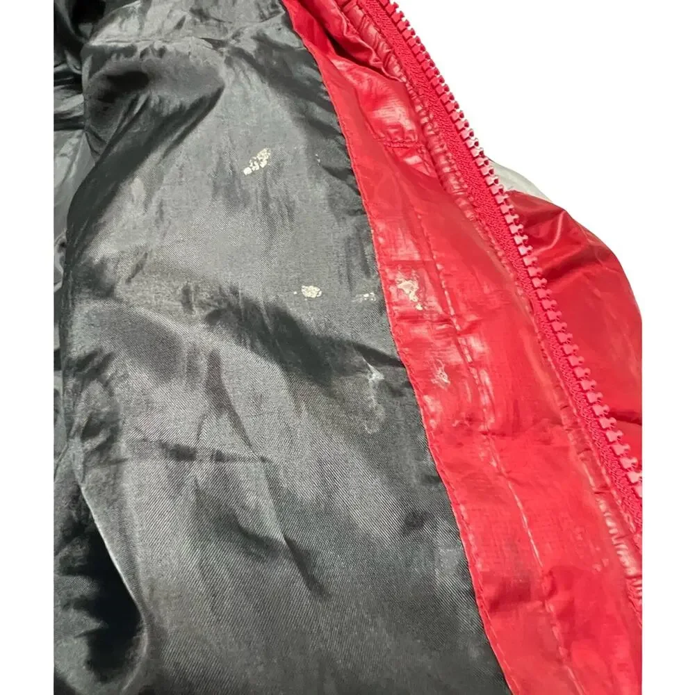 Nike Flight Air Jordan Hooded Puffer Jacket Coat Black Red Gray Size Youth XL